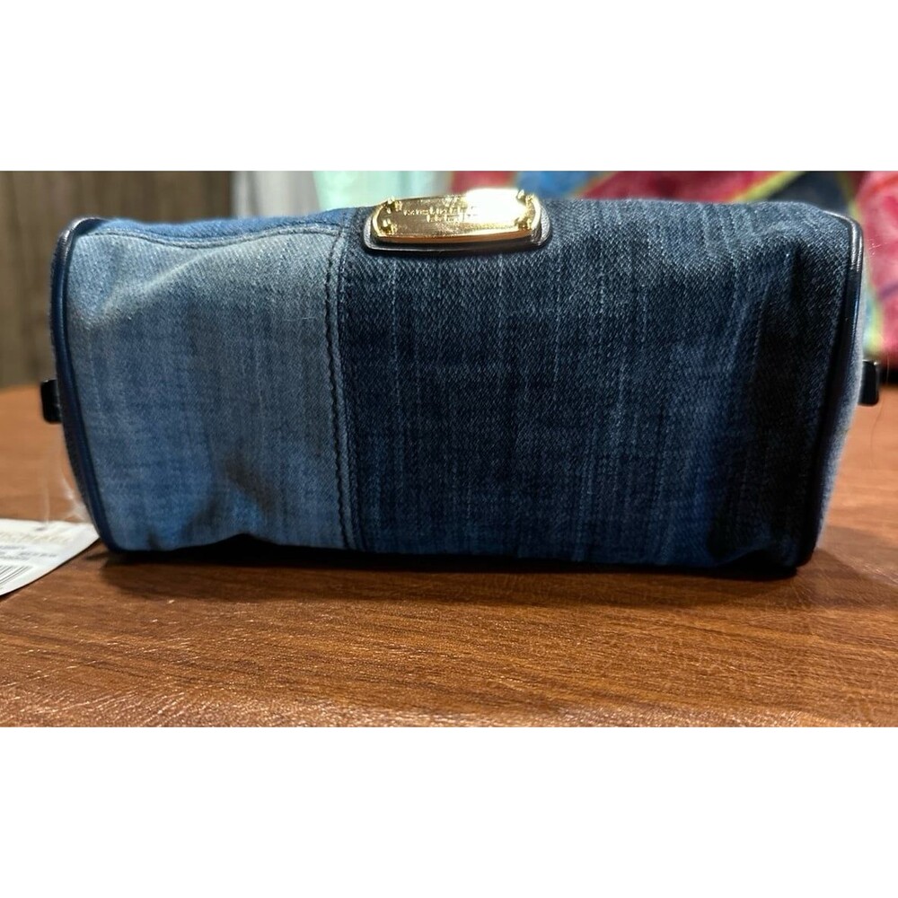 Michael Kors Patchwork Multicolor Denim Zip Travel Pouch - Picture 3 of 8